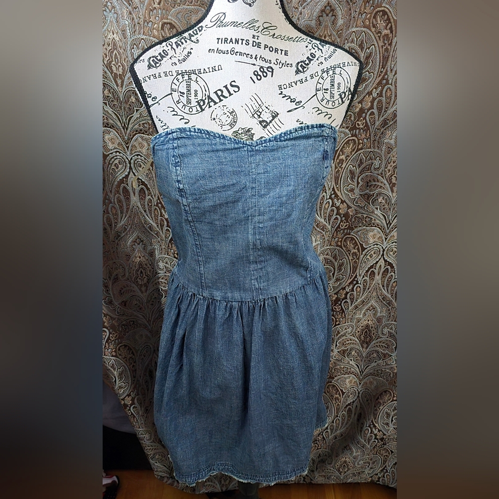 Denim Strapless Dress